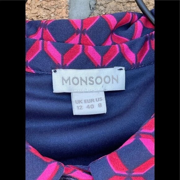 Monsoon Gabby Geo Print Shirt Dress size 8 - Picture 7 of 14